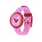 Montre FLIK FLAK bubbly hours enfant bracelet silicone rose - vue 1