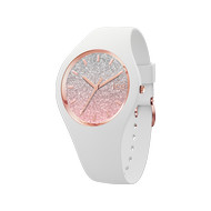 Montre ICE WATCH ice femme analogique, bracelet silicone blanc