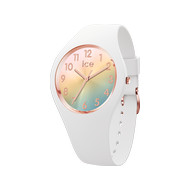 Montre ICE WATCH ice femme analogique, bracelet silicone blanc