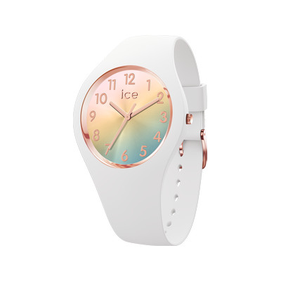 Montre ICE WATCH ice femme analogique, bracelet silicone blanc