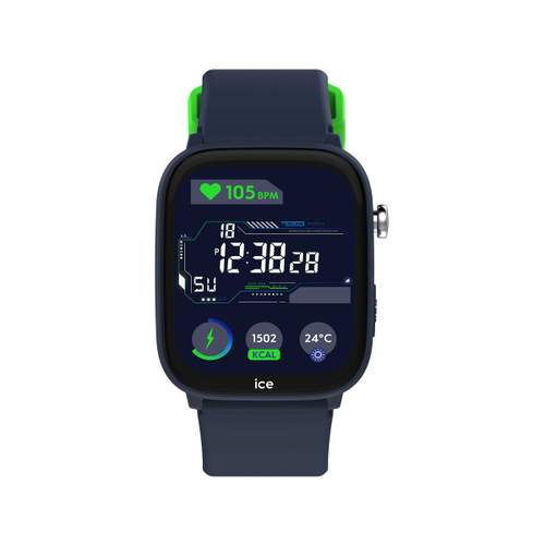 Montre ICE WATCH ice smart junior 3.0 fm enfant connecté,  boîtier plastique bleu, bracelet silicone bleu