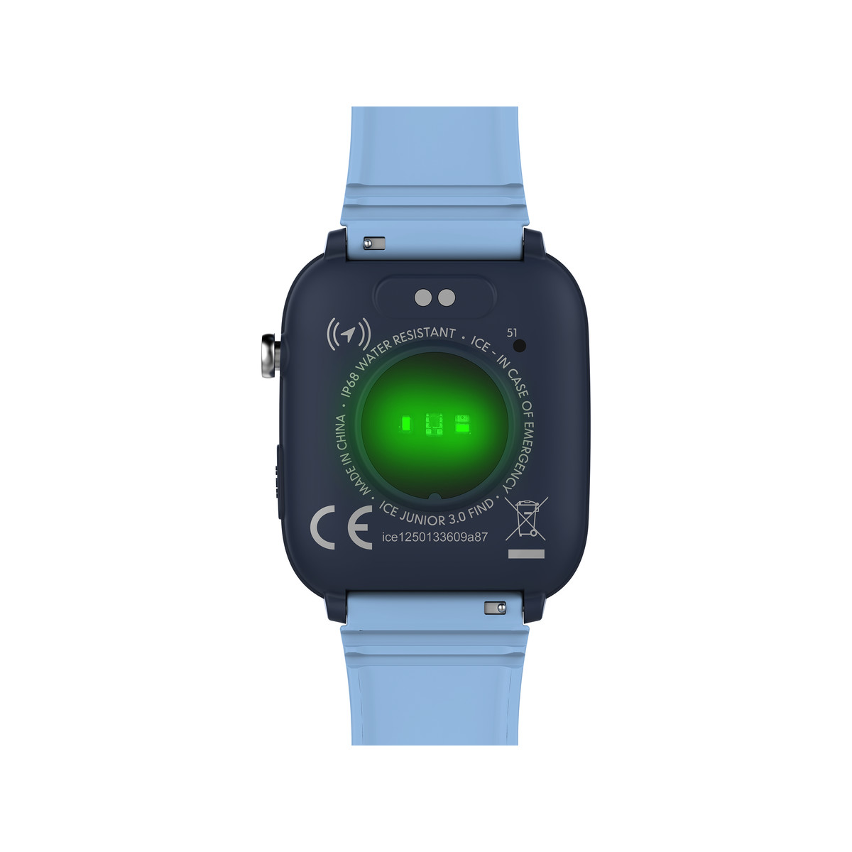Montre ICE WATCH ice smart junior 3.0 fm enfant connecté, boîtier plastique bleu, bracelet silicone bleu - vue 3