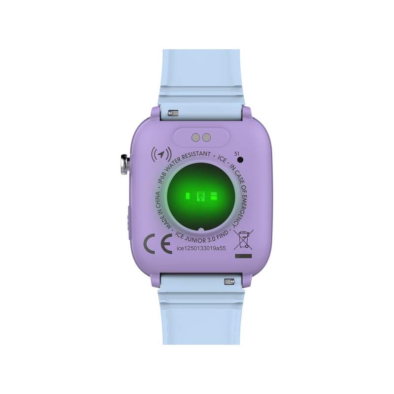 ICE WATCH ice smart junior 3.0 fm connected child watch, purple plastic case, blue silicone strap - view 3