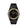 Montre ICE WATCH ice power pw1 mixte analogique, boîtier plastique noir, lunette dorée, bracelet silicone noir - vue V1