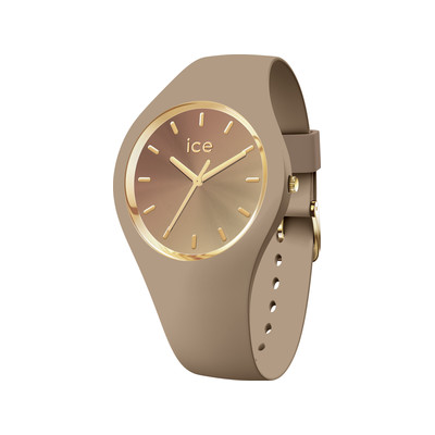 Montre ICE WATCH ice sunset femme analogique, boîtier silicone marron, bracelet silicone marron - vue 1