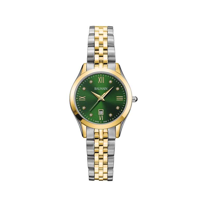 Montre BALMAIN classic R femme bracelet acier inoxydable bicolore jaune - vue 1