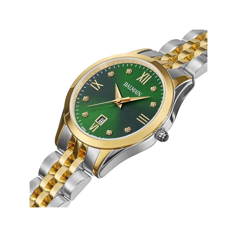 Montre BALMAIN classic R femme bracelet acier inoxydable bicolore jaune - vue 2