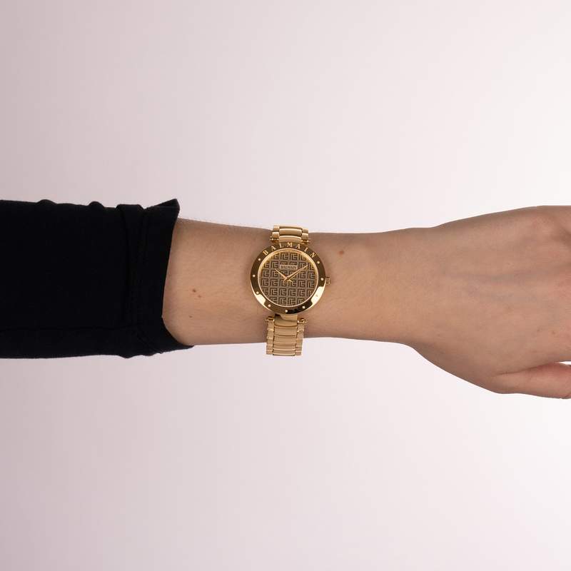 Montre BALMAIN BALMAINIA femme bracelet pvd doré - vue porté 2