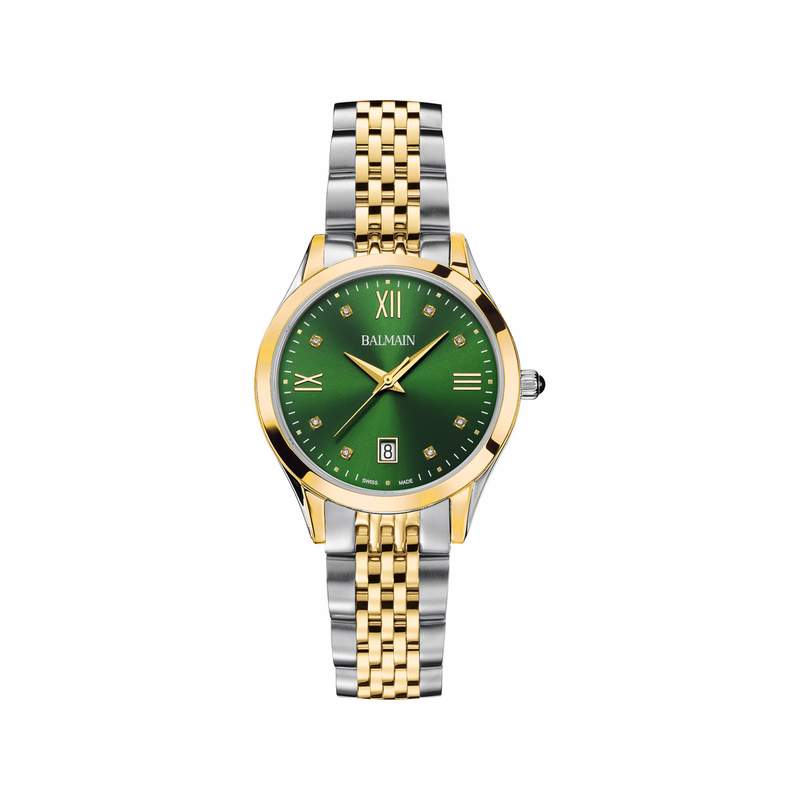Montre BALMAIN classic R femme bracelet acier inoxydable bicolore jaune - vue 1