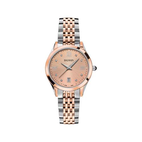 Montre BALMAIN classic R femme bracelet acier inoxydable bicolore rose