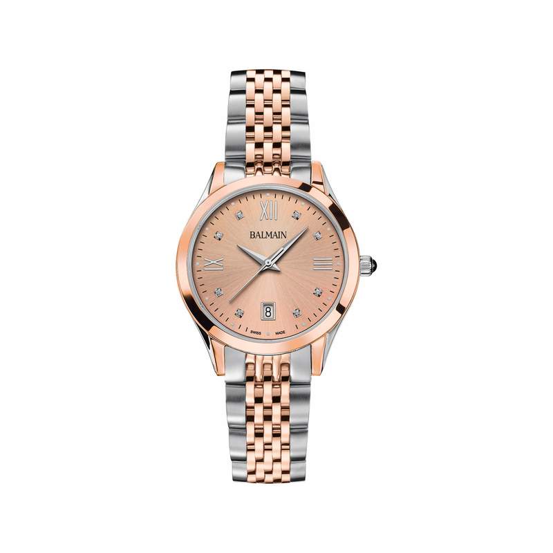 Montre BALMAIN classic R femme bracelet acier inoxydable bicolore rose - vue 1