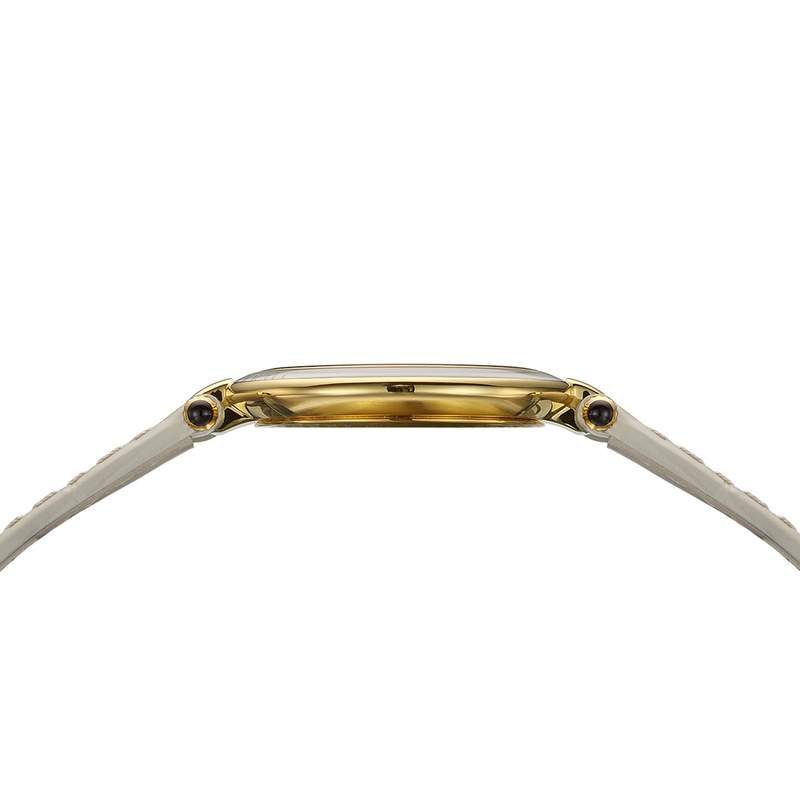 Montre BALMAIN haute elegance femme bracelet cuir vernis beige - vue D2