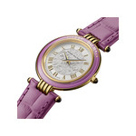 Montre BALMAIN haute elegance femme bracelet cuir vernis parme - vue 2