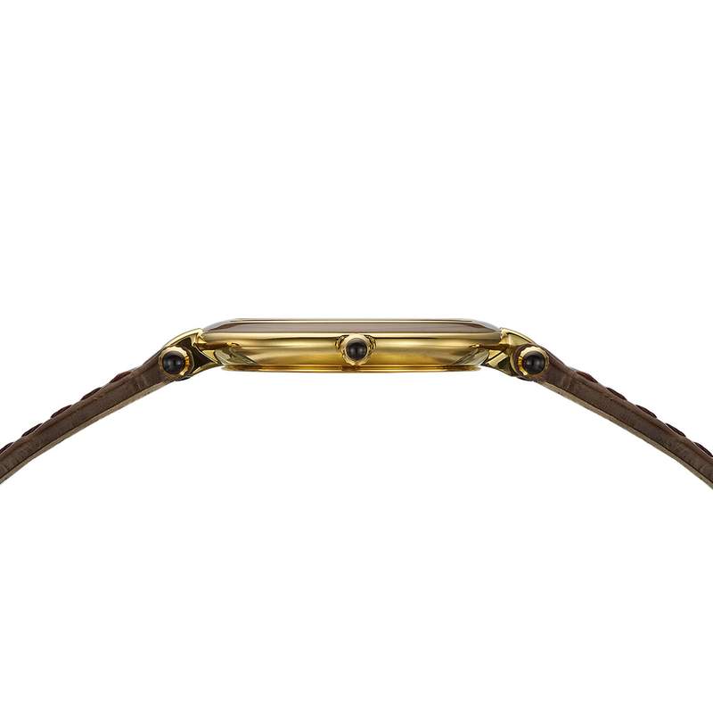 Montre BALMAIN haute elegance femme bracelet cuir vernis marron chocolat - vue D1