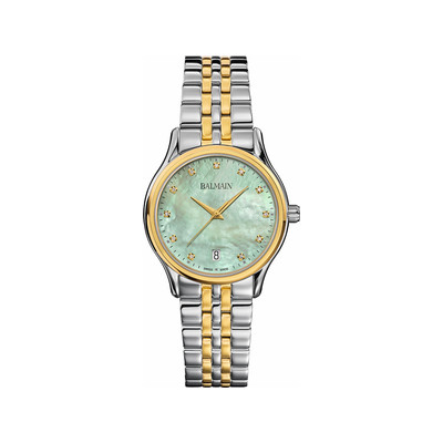 Montre BALMAIN beleganza femme cadran en nacre bracelet acier inoxydable bicolore jaune - vue 1