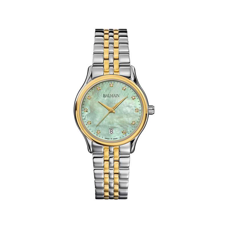Montre BALMAIN beleganza femme cadran en nacre bracelet acier inoxydable bicolore jaune - vue 1