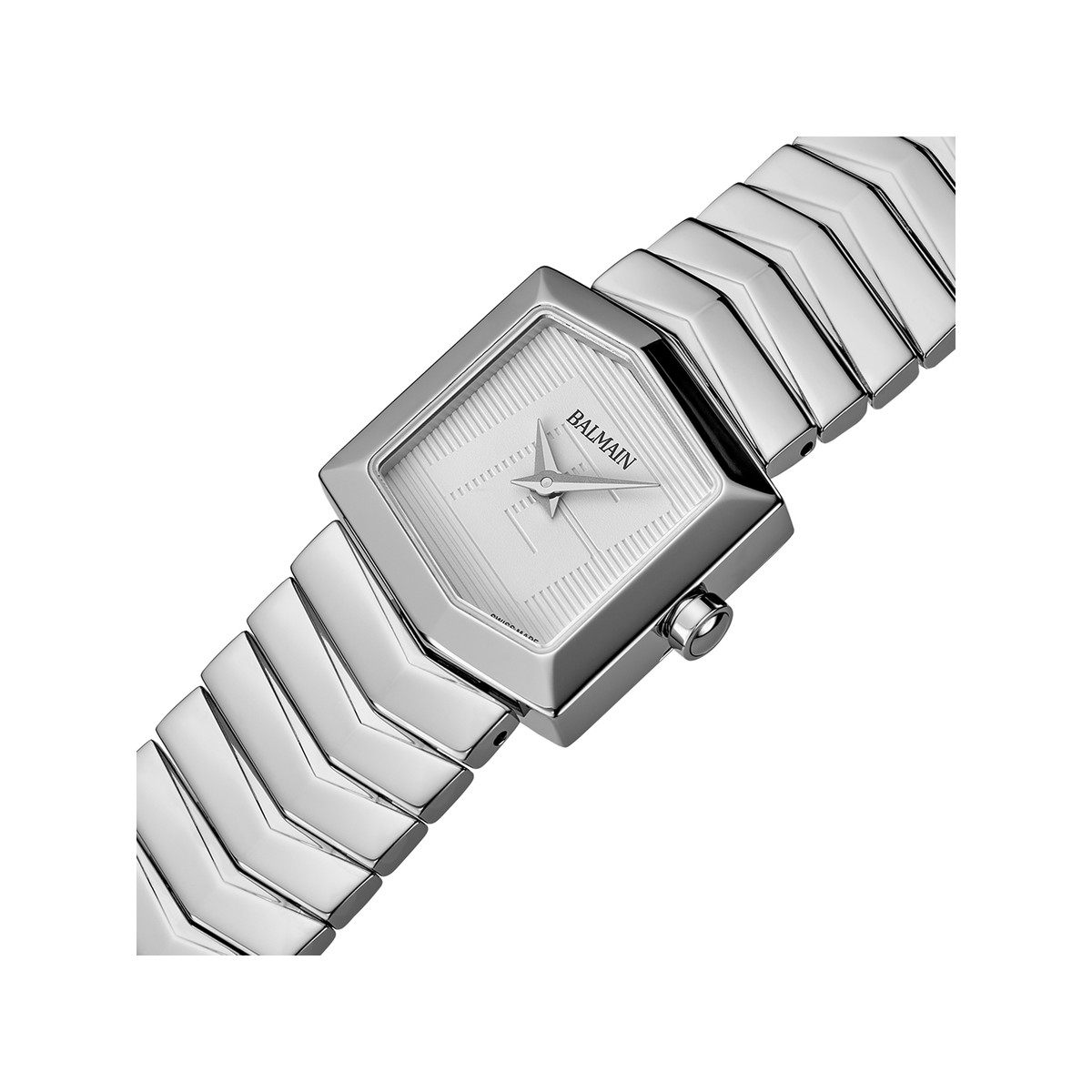 Montre BALMAIN taffetas femme bracelet acier inoxydable gris - vue 2