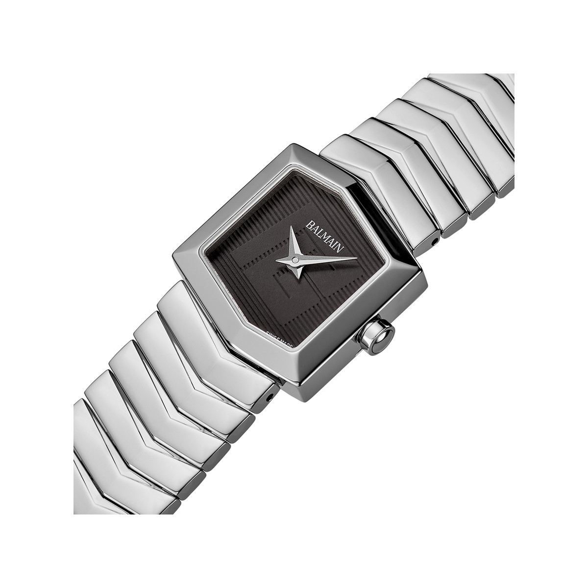 Montre BALMAIN taffetas femme bracelet acier inoxydable gris - vue 2