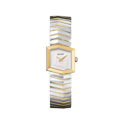 Montre BALMAIN taffetas femme bracelet acier inoxydable bicolore jaune