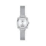 Montre TISSOT LOVELY SQUARE femme cadran gris bracelet acier inoxydable - vue 1