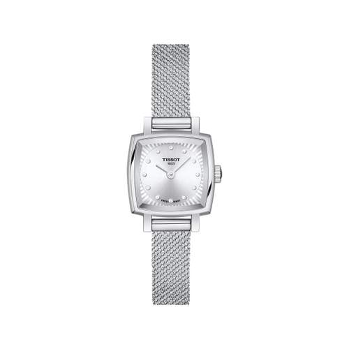 Montre TISSOT LOVELY SQUARE femme cadran gris bracelet acier inoxydable