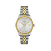 Montre TISSOT BALLADE femme cadran blanc bracelet acier inoxydable bicolore - vue V1