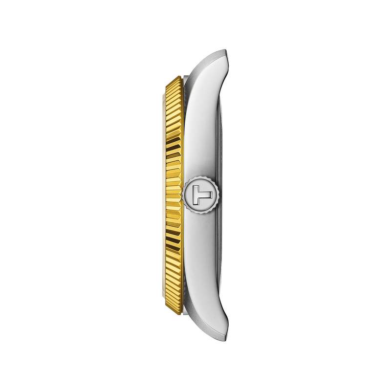 Montre TISSOT BALLADE femme cadran blanc bracelet acier inoxydable bicolore - vue 2