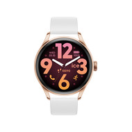 Montre ICE WATCH smart 3.0 mixte connecté, boitier doré rose, bracelet silicone blanc