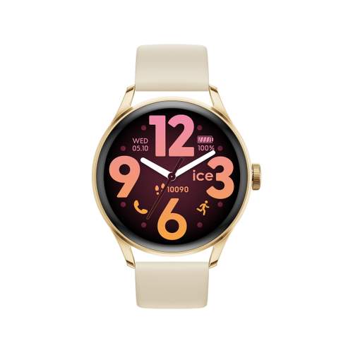 Montre ICE WATCH smart 3.0 mixte connecté, boitier doré, bracelet silicone beige