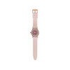 Montre SWATCH Essentials femme automatique, cadran rose, bracelet silicone rose - vue V3