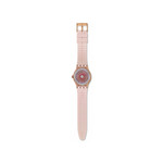 Montre SWATCH Essentials femme automatique, cadran rose, bracelet silicone rose - vue 3