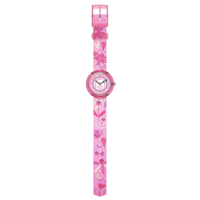 Montre FLIK FLAK let's get artsy enfant cadran rose bracelet pet recycle rose - vue D1