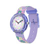 Montre FLIK FLAK let's get artsy enfant cadran blanc bracelet pet recycle violet - vue V1
