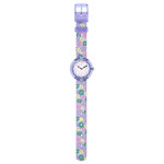 Montre FLIK FLAK let's get artsy enfant cadran blanc bracelet pet recycle violet - vue D1