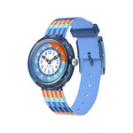 Montre FLIK FLAK let's get artsy enfant cadran bleu bracelet pet recycle bleu - vue 1