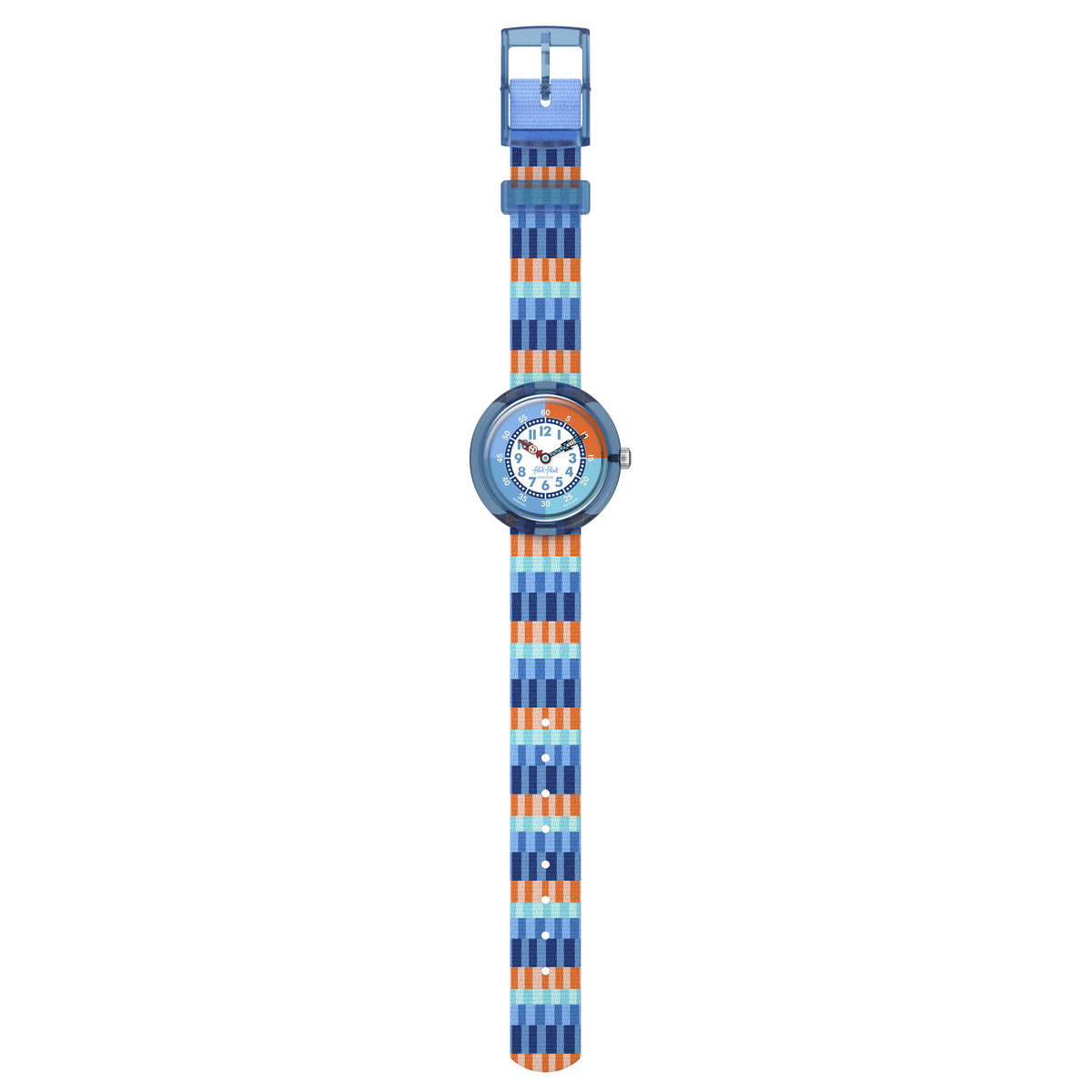 Montre FLIK FLAK let's get artsy enfant cadran bleu bracelet pet recycle bleu - vue D1