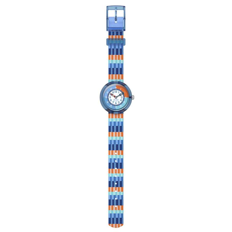 Montre FLIK FLAK let's get artsy enfant cadran bleu bracelet pet recycle bleu - vue D1