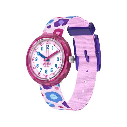 Montre FLIK FLAK let's get artsy enfant cadran rose bracelet pet recycle rose