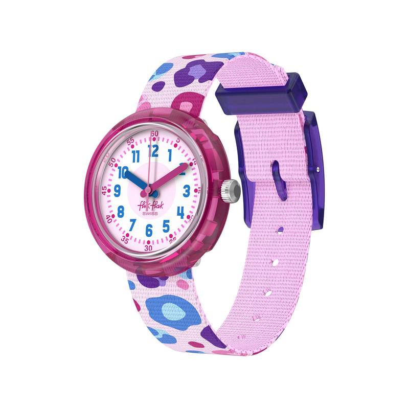Montre FLIK FLAK let's get artsy enfant cadran rose bracelet pet recycle rose - vue 1