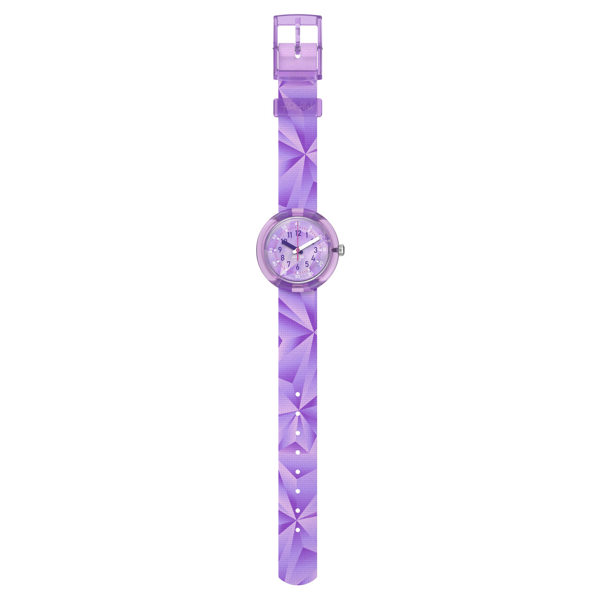 Montre FLIK FLAK let's get artsy enfant cadran violet bracelet pet recycle violet - vue D1
