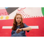 Montre FLIK FLAK let's get artsy enfant cadran noir bracelet pet recycle noir - vue porté 1