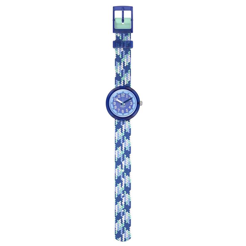 Montre FLIK FLAK let's get artsy enfant cadran bleu bracelet pet recycle bleu - vue D1
