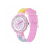 Montre FLIK FLAK let's get artsy enfant cadran blanc bracelet pet recycle rose - vue V1