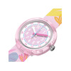 Montre FLIK FLAK let's get artsy enfant cadran blanc bracelet pet recycle rose - vue V2