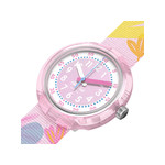 Montre FLIK FLAK let's get artsy enfant cadran blanc bracelet pet recycle rose - vue 2