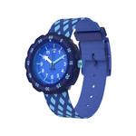 Montre FLIK FLAK let's get artsy enfant cadran bleu bracelet pet recycle bleu - vue 1