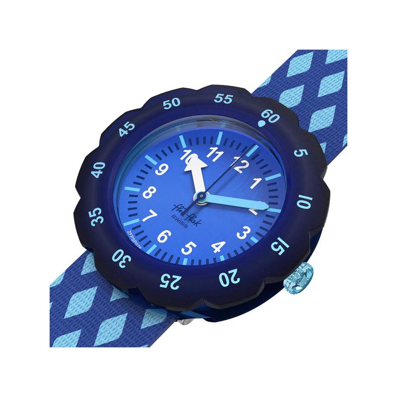 Montre FLIK FLAK let's get artsy enfant cadran bleu bracelet pet recycle bleu - vue 2