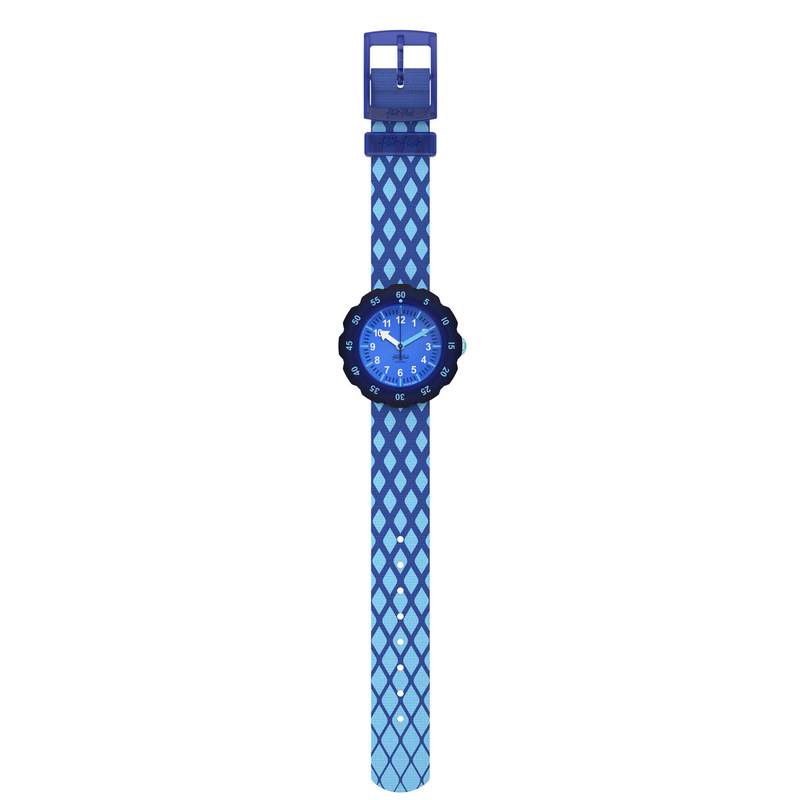 Montre FLIK FLAK let's get artsy enfant cadran bleu bracelet pet recycle bleu - vue D1