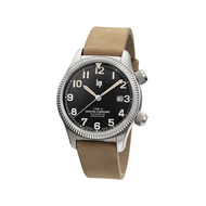 Montre LIP MANUFACTURE type 14 homme automatique, bracelet cuir beige