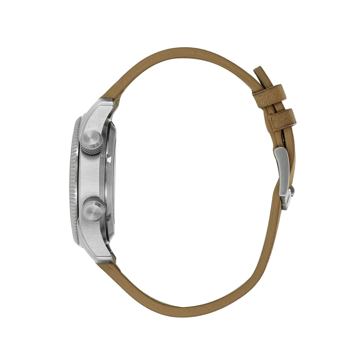 Montre LIP MANUFACTURE type 14 homme automatique, bracelet cuir beige - vue 2